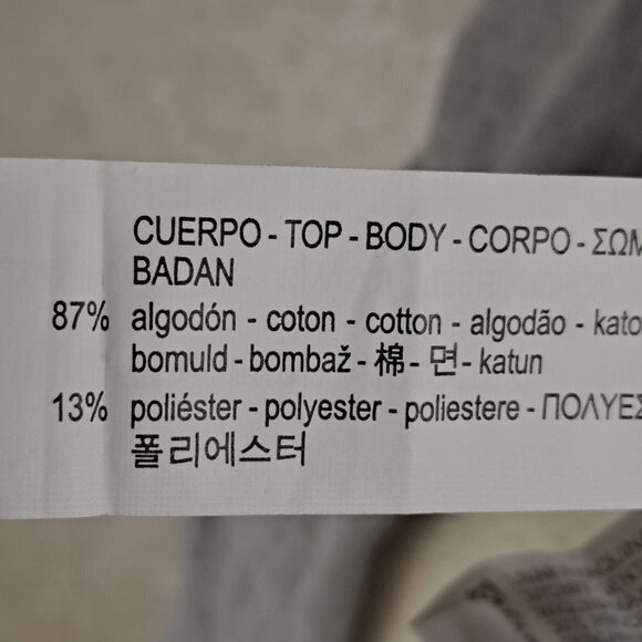 Zara Basic Collection Size XS Gray Embroidered Flared Sleeve Open Tie Back Top - Picture 12 of 14